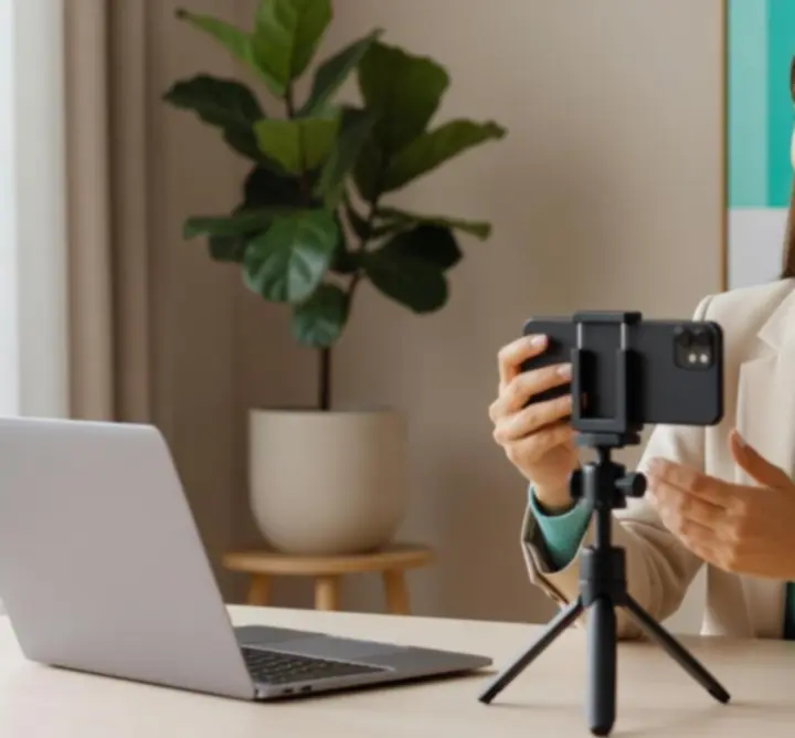 Ügyfél videós élménybeszámolót rögzít utazási élményeiről